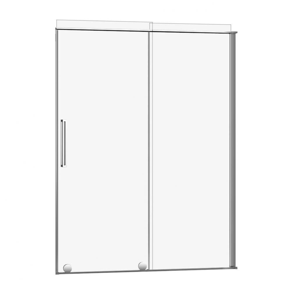 Slim 48 Chrome Straight Shower Door