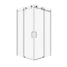 Zitta DBL4242NCAD21 - Bellini 42'' X 42'' Chrome Clear Square Corner Shower Door