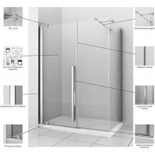 Zitta DAA5400ASTA21 - Amaly 54 Chrome Clear Straight Shower Door