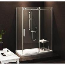 Zitta DBL4800ASTC21 - Bellini 48 Chrome Straight Shower Door