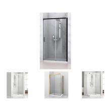 Zitta DVR4800ASTC41 - Versa 48 Nickel Clear Straight Shower Door