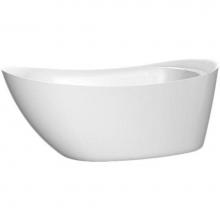 Zitta TMN6730FA001 - Minoti White Tub 67'' X 30'' X 27'' 1/2 With Chrome Waste & Over