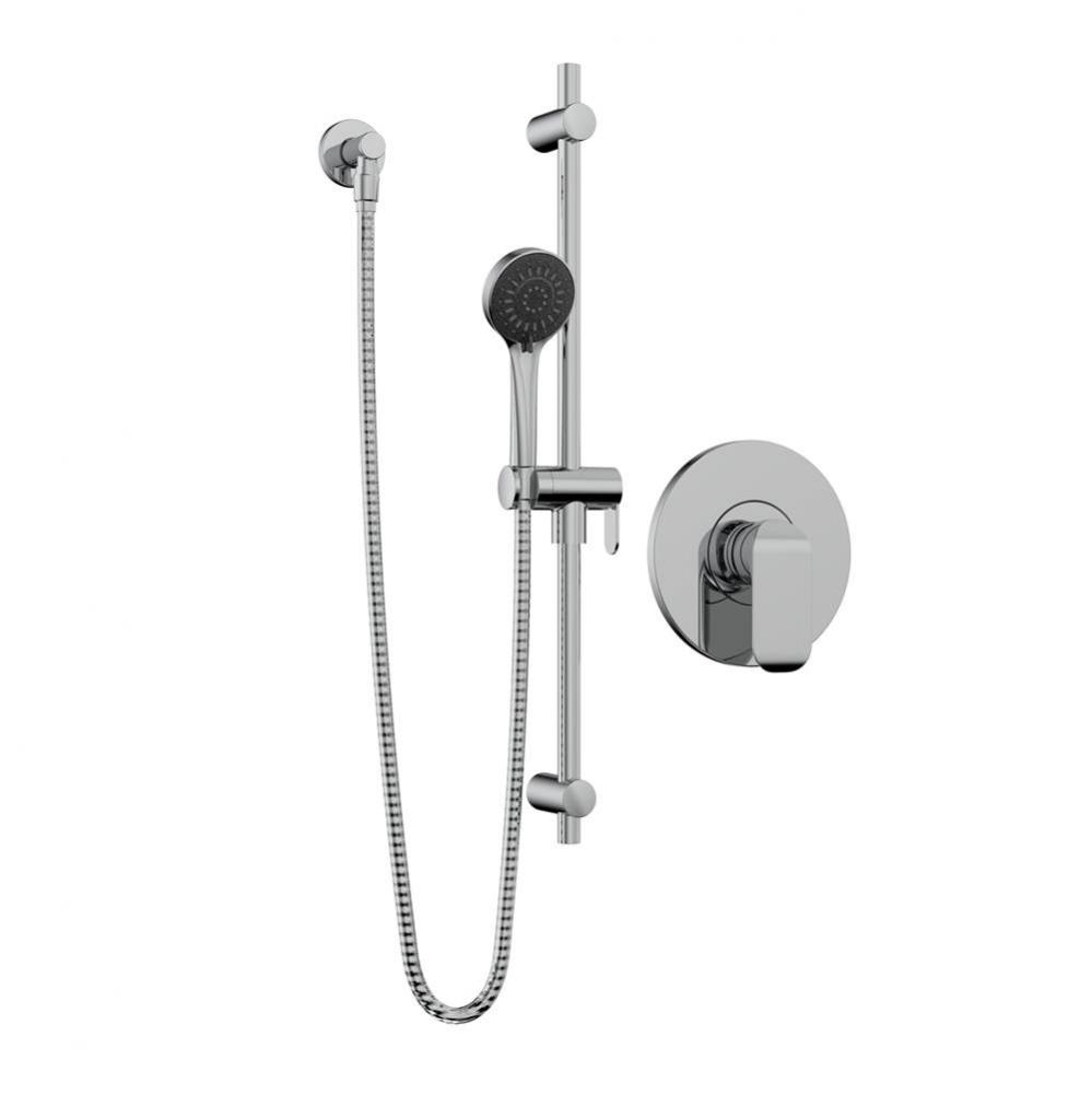 Kara P/B Shower Faucet Cp W/ Sliding Bar
