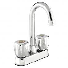 Belanger 3055W - 4'' Bar Faucet Cp W/K2 Chrome Round Handle Plastic
