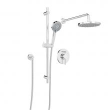 Belanger KIT-RD130VTCP - Shower Faucet W/ Div Cp, Sliding Bar & Rain Shower
