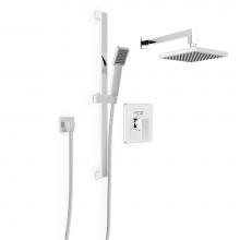 Belanger KIT-SQ130VTCP - Shower Faucet W/ Div Cp, Sliding Bar & Rain Shower