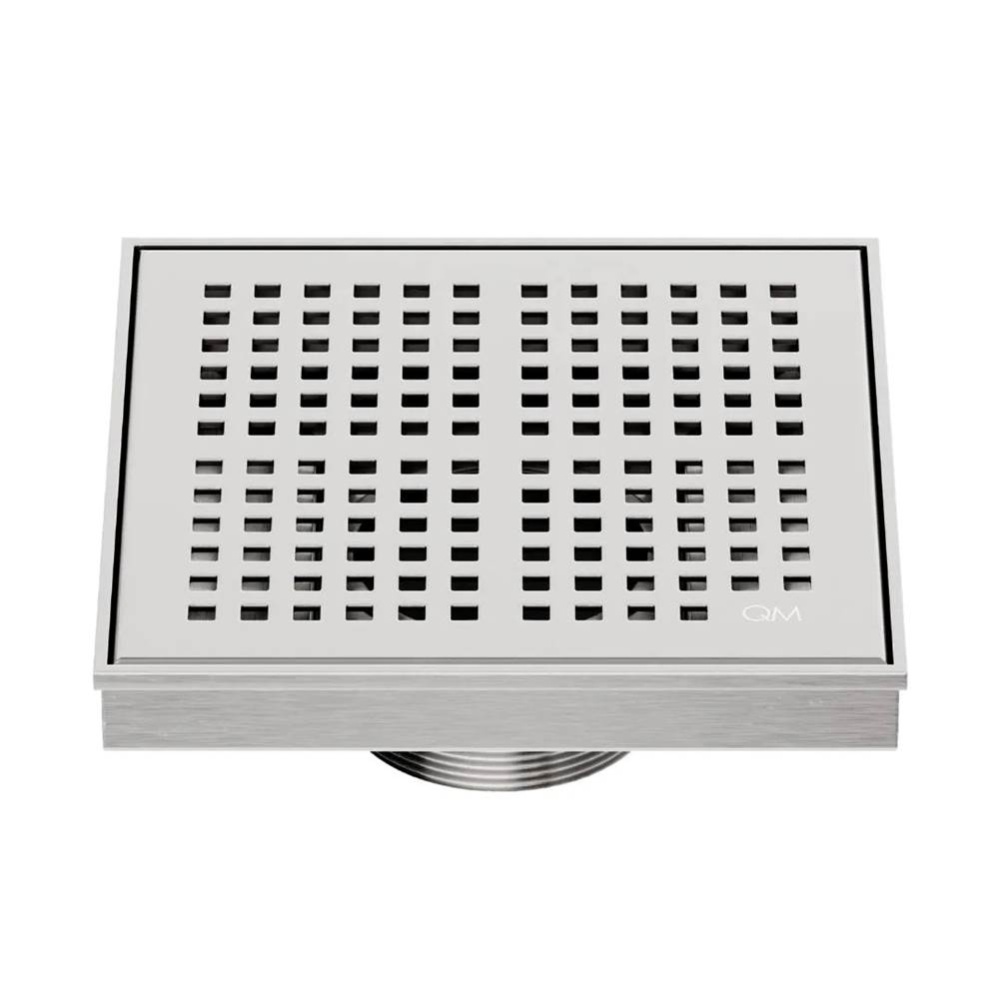 Delmar Series. Kai Line. 5 3/4'' Square Drain. Satin fin.