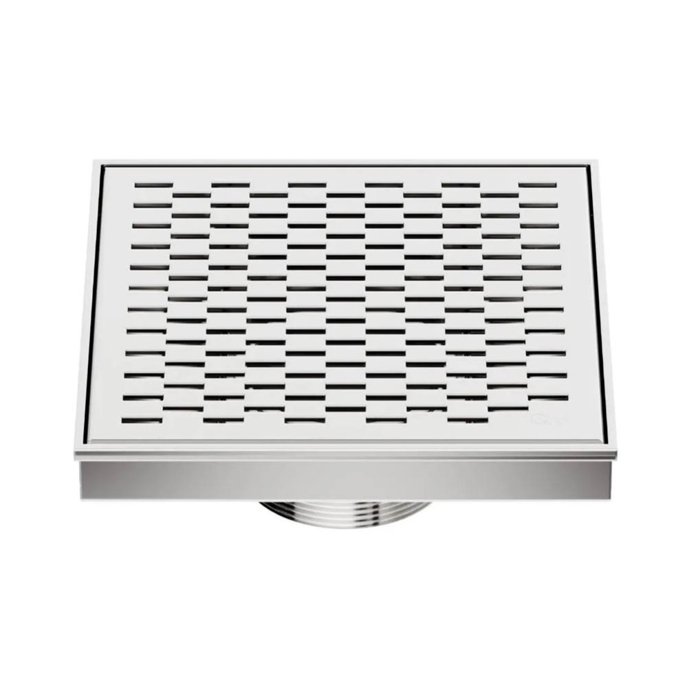 Delmar Series. Delta Line. 5 3/4'' Square Drain. Polished fin