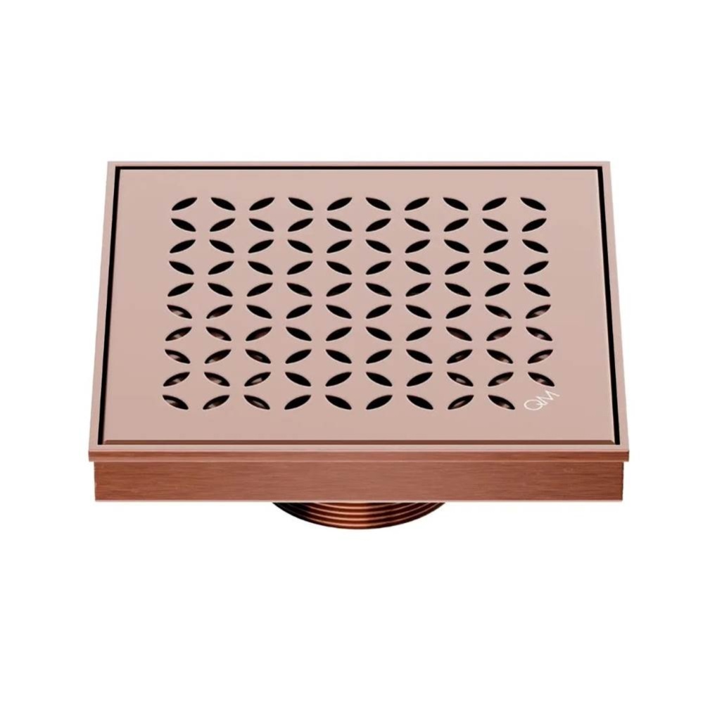 Delmar Series. Lotus Line. 5 3/4'' Square Drain. Bronze fin.