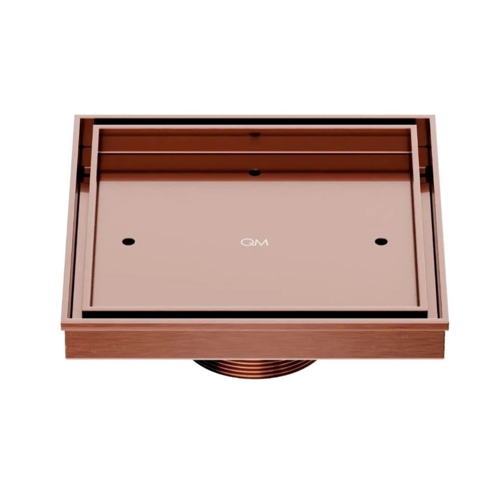 Delmar Series. Mist (Tile-In) Line. 5 3/4'' Square Drain. Bronze Finish