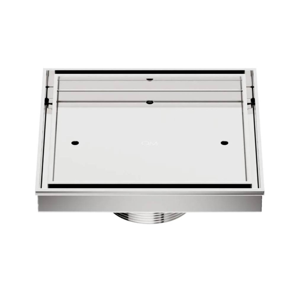 Delmar Series. Mist Line. 5 3/4'' Square Drain. Satin fin.