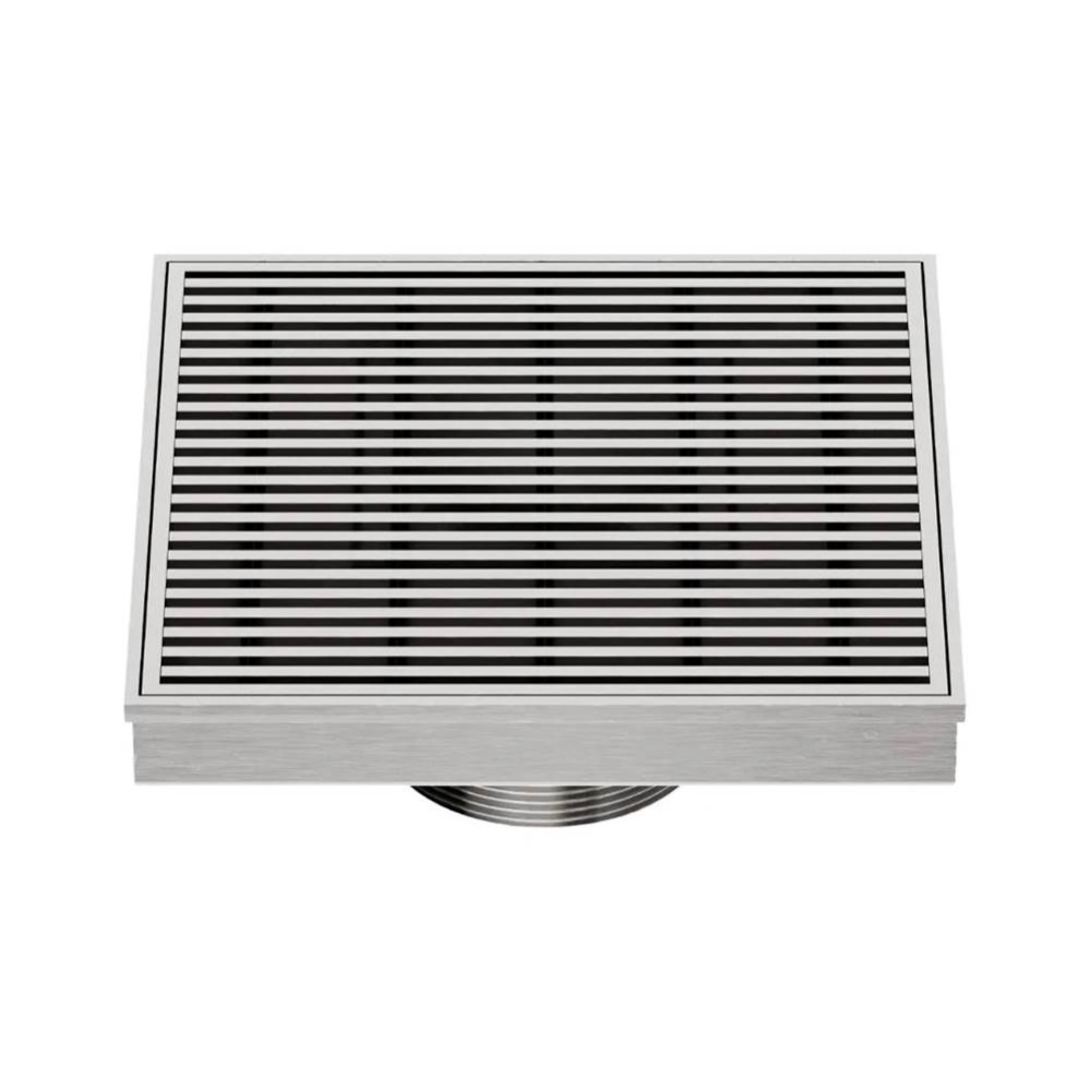 Delmar Series. Wedgewire Line. 5 3/4'' Square Drain. Satin Finish