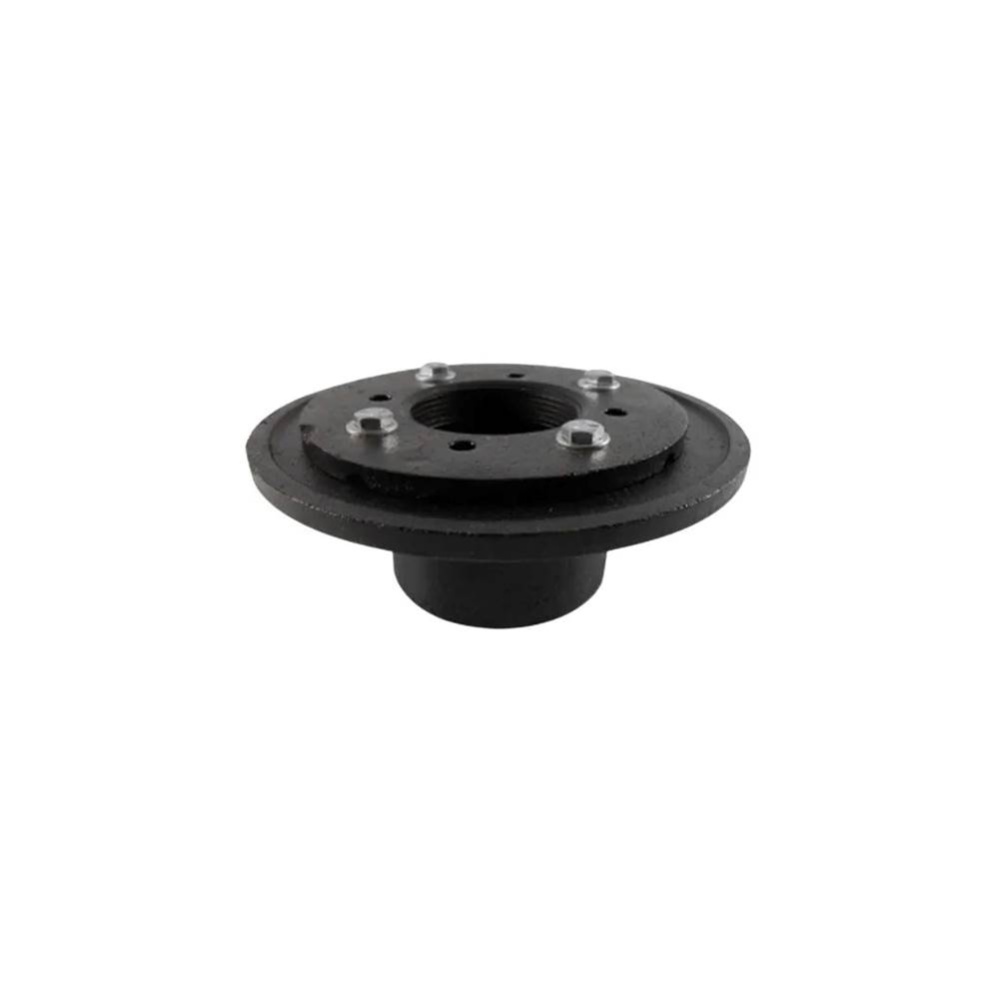 Cast Iron Flange Drain 2'' throat, 2'' threaded outlet