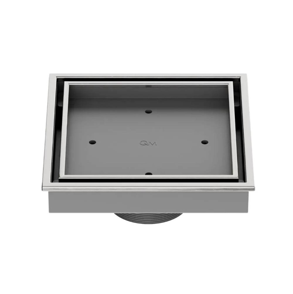 Lagos Series. Veil Line. 5 3/4'' Square Drain. Satin fin.