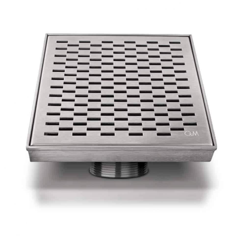 Delmar Series. Delta Line. 5 3/4'' Square Drain. Polished fin.