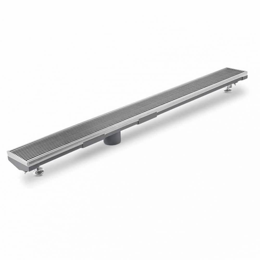 Lagos Series. 48'' High flow Adjustable Kit:  Wedgewire. Polished Fin.