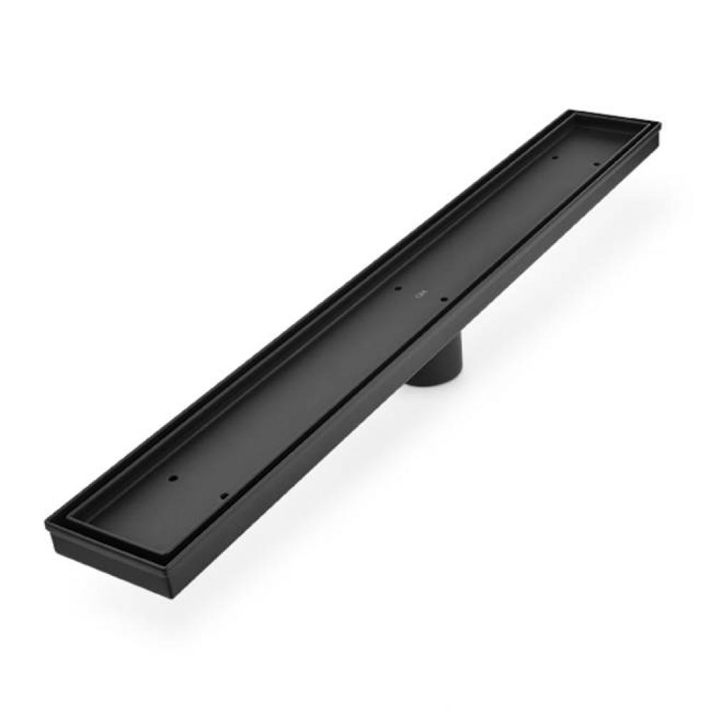 Delmar Series. Standard length linear drain. Mist (Tile-in) Line linear drain 24'' x 3 3