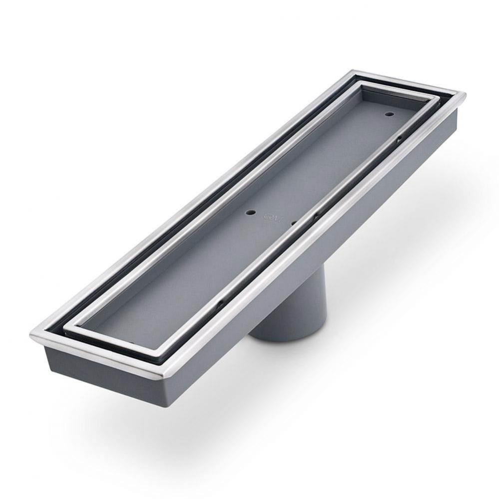 Lagos Series. Veil Line. Linear Drain 12'' . Polished