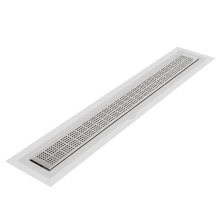 QM Drain 33.200.32F ST - Delmar Series. 32'' Standard length Flange Edge linear drain. Kai Line. Satin