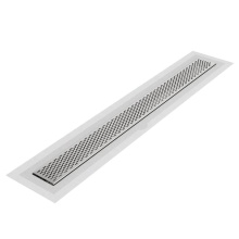 QM Drain 33.300.32F ST - Delmar Series. 32'' Standard length Flange Edge linear drain. Delta Line. Satin