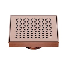 QM Drain 33.400.06 BZ - Delmar Series. Lotus Line. 5 3/4'' Square Drain. Bronze fin.