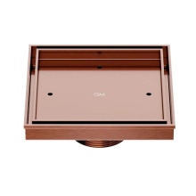 QM Drain 33.500.06 BZ - Delmar Series. Mist (Tile-In) Line. 5 3/4'' Square Drain. Bronze Finish