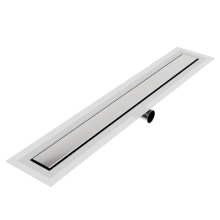 QM Drain 33.500.58FSO - Delmar Series. 58'' Standard length Side Outlet linear drain. Mist (Tile-in) Line. Frame