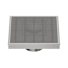QM Drain 33.700.06 ST - Delmar Series. Wedgewire Line. 5 3/4'' Square Drain. Satin Finish