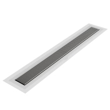 QM Drain 33.700.58F ST - Delmar Series. 58'' Standard length Flange Edge linear drain. Wedgewire Line. Satin
