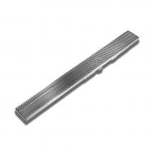 QM Drain 33.620.72 ST - Delmar Series. 72'' Adjustable Kit (2'' outlet):  Perforated Line. Satin