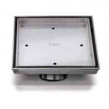 QM Drain 33.500.06 ST - Delmar Series. Mist Line. 5 3/4'' Square Drain. Satin fin.