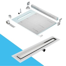 QM Drain SPC48.33.500.36FSO ST - Shower Pan Kit 48'' with a 36'' Mist (Tile-in) Linear Drain Flange Edge Side O