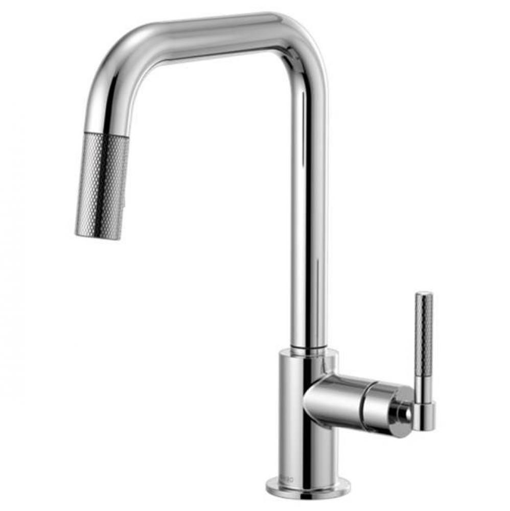 Square Spout Pull-Down, Knurled Handle
