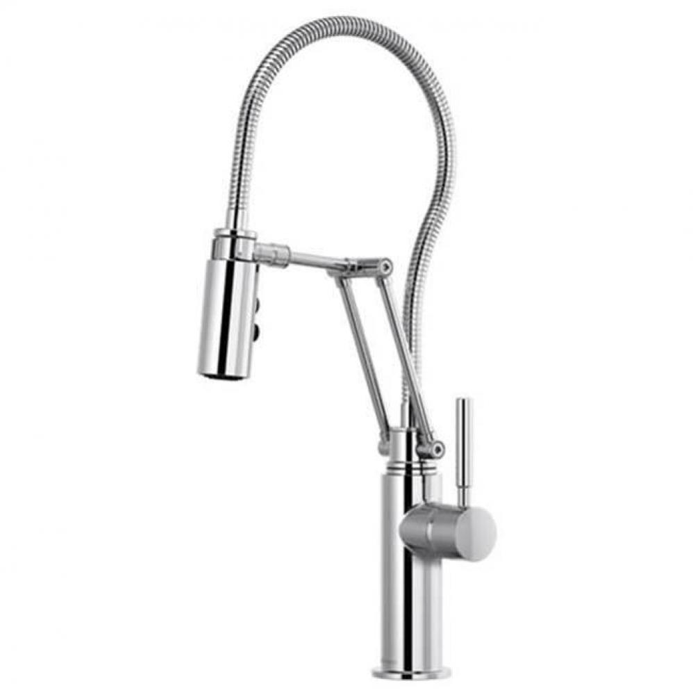 Articulating Faucet With Finished Hose