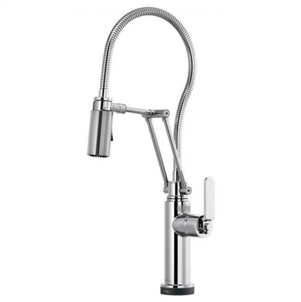 Smarttouch Articulating Faucet With Industiral Handle And Fi