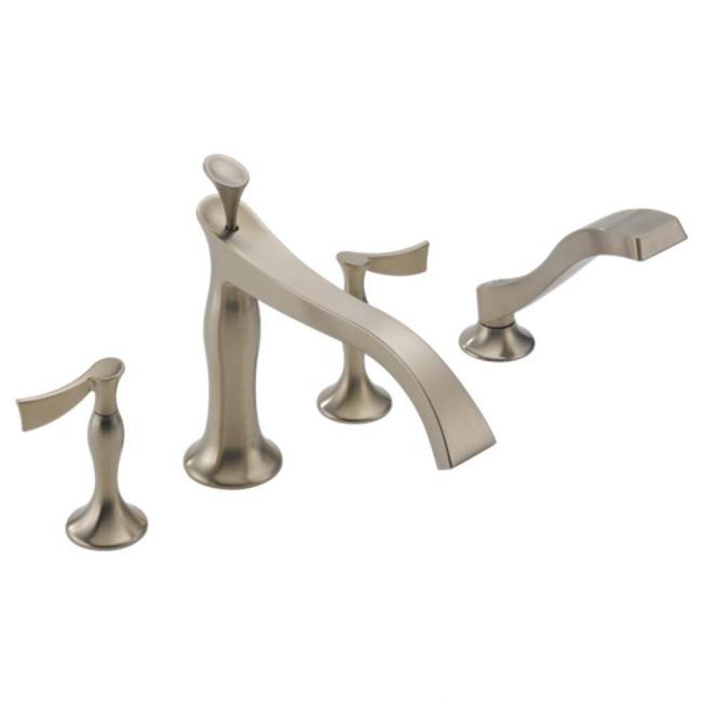 RSVP® Four Hole Roman Tub Trim with Hand Shower - Less Handles