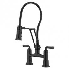 Brizo Canada 62174LF-BL - Rook® Articulating Bridge Faucet with Finished Hose