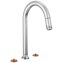 Brizo Canada 62506LF-PCLHP-L - Kintsu® Widespread Pull-Down Faucet with Arc Spout - Less Handles