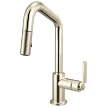 Brizo Canada 63964LF-PN - Litze® Pull-Down Prep Faucet with Angle Spout - Industrial Handle