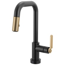 Brizo Canada 64954LF-BLGL - Litze® Smarttouch Pull-Down Prep Faucet with Square Spout - Industrial Handle