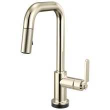 Brizo Canada 64954LF-PN - Litze® Smarttouch Pull-Down Prep Faucet with Square Spout - Industrial Handle
