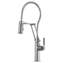 Brizo Canada 63143LF-PC - Articulating Faucet With Knurled Handle And Finished Hose