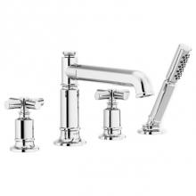 Brizo Canada T67476-PCLHP - Invari® Roman Tub Faucet With Handshower - Less Handles