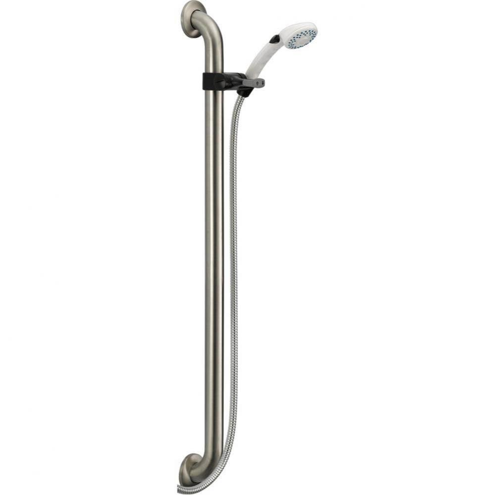 Universal Showering Components Adjustable Slide Bar / Grab Bar 2-Setting Hand Shower