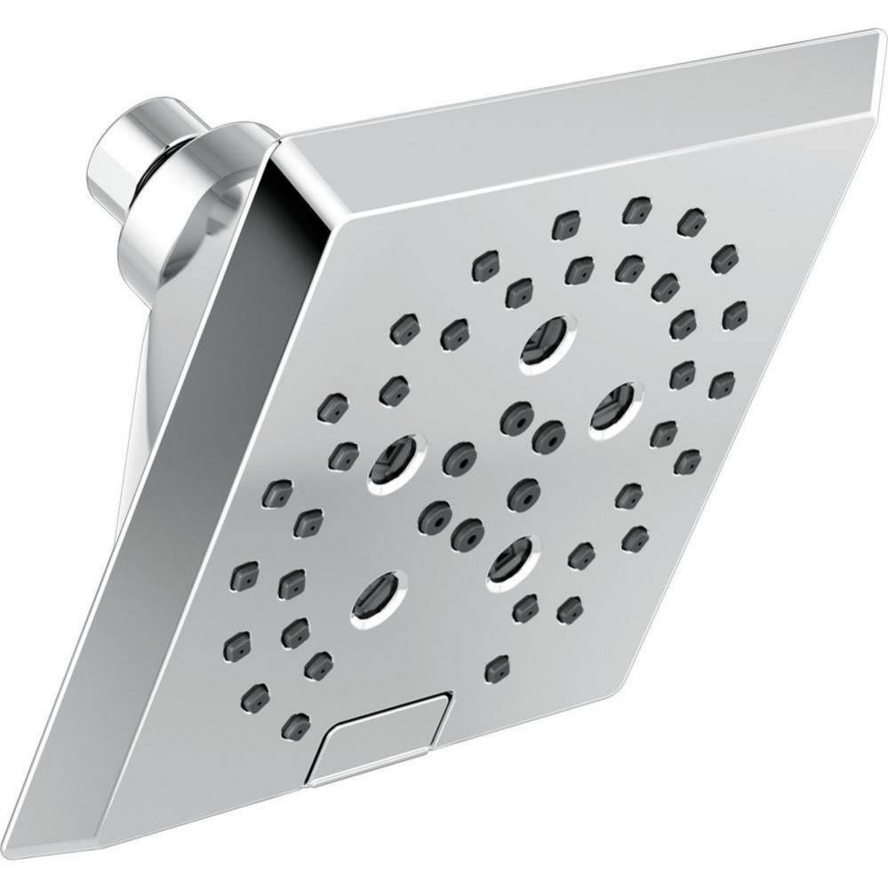 Universal Showering Components H2OKinetic® 5-Setting Angular Modern Raincan Shower Head