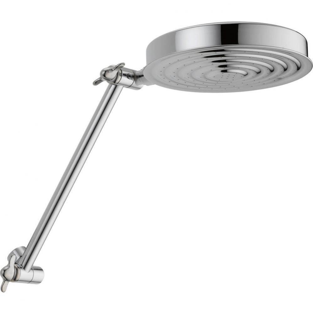 Universal Showering Components Single-Setting Adjustable Arm Raincan Shower Head