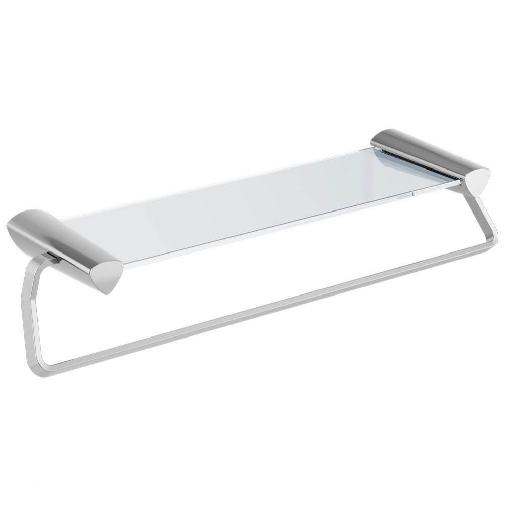 24'' TOWEL BAR WITH GLASS