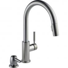 Delta Canada 19933-SPSD-DST - Single Handle Pull-Down Kitchen Faucet With Soap Dispenser