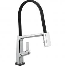 Delta Canada 9693T-DST - Pivotal™ Single Handle Exposed Hose Kitchen Faucet with Touch<sub>2</sub>O Technolog