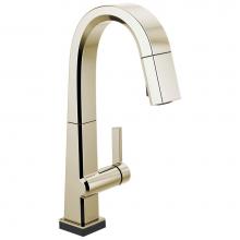 Delta Canada 9993T-PN-DST - Single Handle Pull Down Bar/Prep Faucet With Touch2O Technol